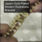 Gold Plated Modern Rudraksha Bracelet